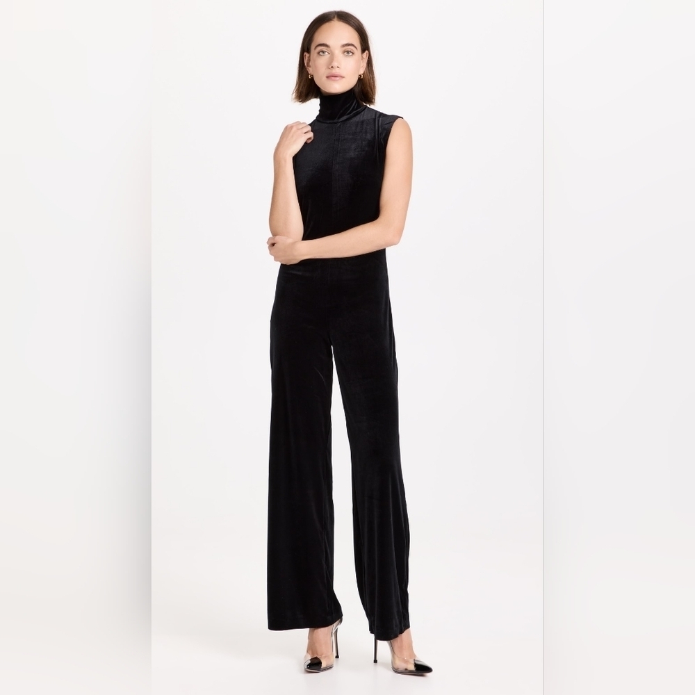 Norma Kamali Black Sleeveless Jumpsuit with Turtleneck - Picture 5 of 6